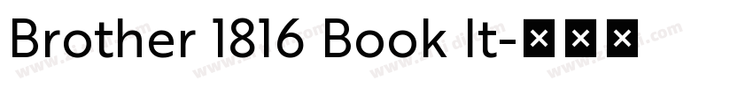 Brother 1816 Book It字体转换